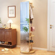 Miroir de vinaigrette en bois massif Qiuke Miroir de randonnée pour le sol entier pour les vêtements de chambre à coucher mobiles multifonctionnels Miroir rotatif intégré