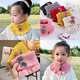 Autumn and winter baby scarf women's neck scarf knitted thickened windproof warm cute boys and girls children's winter deer scarf pink + beige children's deer scarf