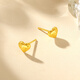 Trendy Acer High-gloss Gold Pure Gold 5G Gold Earrings for Women Fashion Commuting Birthday Gifts Priced One Pair Approximately 1.5g