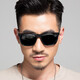 Pajes retro polarized sunglasses men's same driving mirror sunscreen sunglasses sunglasses color transformation sunglasses black model