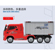 BeRica truck container extra large 8-wheel children's electric car remote control can sit on a child's baby four-wheel drive toy truck top with red + four-wheel drive soft leather seat + remote control + container