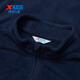 Xtep children's pullover sweatshirt spring for boys and girls, small, medium and large children, breathable, dry, thick, lightweight, fashionable and versatile top, deep blue 120 cm