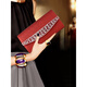 Kuqi Kangaroo Simple Fashion Versatile Temperament Diamond Clutch Women's 2025 Chinese Valentine's Day Dress Dinner Bag Celebrity Banquet Small Clutch Gold