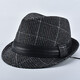 SOMUBAY (SOMUBAY) middle-aged and elderly top hat men's hat autumn and winter casual fashion British spring and autumn dad jazz hat Shanghai beach gentleman hat dark gray one size