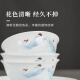 Jingdezhen ceramic bowls and dishes, overglaze color, household simple eating bowls, soup spoons, dinner plates, large soup bowls, single microwaveable, even deer landscape 4.5-inch rice bowls, single