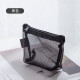 Jingxun storage bag simple three-dimensional triangle mesh coin purse large capacity key bag card bag black 1 pack