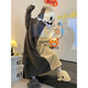 Qiao yumeneng hai einteilig pyjamas für Frauen Winter Koralle Fleece Plüsch verdickte Tiere lustige niedliche Schlafsaal Langes Plüsch-Nachtkleid S Fleece 4839 Blue White Hai-Single Rock M Höhe 152-160