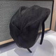 Bai Shilin high-end French fashion women's half-hat headband for women breathable white hair cover artifact going out women's high-end headband headwear black