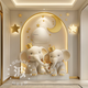 
CLCEY new female anchor indoor warm 3D live broadcast background Kuaishou photo atmosphere background cloth movable K-6627 width 1.5 meters X height 1 meter markless curly hair