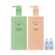 Zhixin N9 Jiude erfrischende und glatte Shampoo Instant Silky Essence Cream Conditioner Haarmaske Set 728ml Jiude Seidenweiche Essence Cream 2 Flaschen + Reisepaket 2 Stück