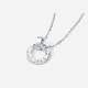 Saturday Fu PT950 double ring platinum necklace women's platinum pendant birthday gift B0614321 about 3.28g