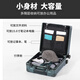 乌尼莫克（Uniamog）德国品牌登机箱小型行李箱拉杆箱男铝框密码箱新款旅行箱商务出差 曜岩黑（钢轴万向轮 升级可拆卸) 18英寸 (水杯架+承重挂钩+可登机)