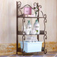 Rack de rangement solno en fer forgé en fer pliant de rangement de salle de bain rack de rangement de salle de bain étalon de salle de bain dortoir salon multicouche étagère de toilette de rangement de rangement de rangement de rangement de rangement de rangement z673 gold z673