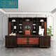 HONZONTX new Chinese style office desk and chair combination boss desk executive desk solid wood high-end president chairman office customized 2.0-meter ash wood desk