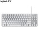 罗技（Logitech） K835 机械键盘 电竞游戏电脑办公有线紧凑84键便携版键盘 K835白色  青轴