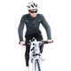 Allen Burton Cycling-Anzug Herbst und Winter langärmelte langärmelische Kleidung für Sportswear Mountain Bike Road Motorrad-Fahrradkleidung mit dreiteiliger Grau [Morgenjoggen, Fitnesstraining] 2xl [160-180jin [Jin gleich 0,5 kg]]