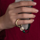 Pufang pure brass ring buckle mobile phone lanyard hand-woven brass jewelry keychain U disk bag hanging chain for men and women good luck
