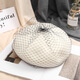 Tuzun hat for women in autumn and winter wool lace mesh beret British retro painter hat Korean Japanese beret fashion black suggested head circumference (56-58cm)