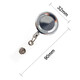 Kafus outdoor anti-lost doctor and nurse smiley face easy to pull crocodile clip full iron metal telescopic buckle card sleeve stretch buckle work certificate badge clip zinc alloy easy to pull buckle custom 9922 silver telescopic buckle 2cm 1 piece