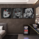 
Chengzai aokizy hanging painting trendy black and white living room sofa background wall decoration painting e-sports room cartoon bedroom bedside painting JD13968 60*60 texture oil canvas ps black frame