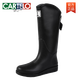 卡帝乐鳄鱼（CARTELO）雨鞋女成人春秋2025新款时尚雨靴防水鞋防滑长筒通勤洋气水靴胶鞋 669米白【无绒】 标准码 37