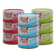 Bao Le Jia Bao Le Jia cat canned 85g*24 cans tuna salmon tuna ocean fish flavor cat snacks wet food canned tuna + salmon 85g*24 cans