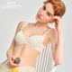 Miss Curiosity (Miss Curiosity) has a large breast and a small upper support adjustment bra, thin style, women's lace underwear, new style, vanilla white 75B