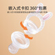Jingmengyuan Baby Bite Bag Eats Fruit Complementary Food Artifact Baby Fruit and Vegetable Juice Teething Stick Full Silicone Pacifier 1 Pack Cute Rabbit Small Size-4 Months and Over