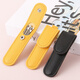 Han Meichen ear scoop six-piece set of ear picking tools stainless steel ear scoop leather bag cleaner household portable yellow light-emitting ear scoop ear scoop 6 pieces yellow leather set