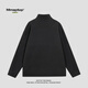 MMOPTOP German velvet turtleneck sweatshirt warm and thickened men's autumn and winter double-sided velvet bottoming long-sleeved inner layer APW965 black XL