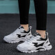 
Hanchen youth sports shoes big boys shoes autumn and winter plus velvet warm junior high school boys cotton shoes casual running shoes 9928 white (leather waterproof) 38
