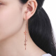 Saturday blessing jewelry red 18K gold star ear wire temperament K gold earrings colorful KI091469 stars