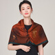 Wu Canli Xiangyunshi 100 mulberry silk scarf graceful and luxurious dark big square scarf Jurchen silk fashion dark shawl An Cai Xianglian-Dark Red
