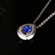 Tingliang 0.5 carat royal blue sapphire necklace 18K gold inlaid diamond color treasure pendant ready-made single pendant