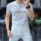 COOQI 2024 Camiseta de manga corta Coda de manga corta Double algodón de algodón de algodón de manga de manga de algodón y americano de moda
