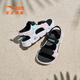 ANTA children's sandals for boys and girls, summer open-toe soft-soled sports comfortable arch sandals, women's white/light fog purple/black-1 29 shoe inner length 18cm