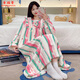 XIANGYAXIN CORAL VELVET CIERNO PARA Mujeres en otoño e invierno Nuevo encaje dulce espesado princesa larga princesa ropa para el hogar pajamas x723 mariposa m