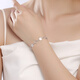 Yuan Shengfu's new PT950 ring platinum bracelet, retro fashion ins style platinum bracelet for women, 8.79g, 16-18cm adjustable