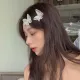 Butterfly hair clip Wen Elf with the same hair accessories Korean ins head ornament girl side clip retro embroidery bangs Barberry pearl butterfly [1]