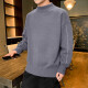 Yongbo Sweater Men's Knitted Sweater Men's Season Thickened Half Turtle Collar Large Size Men's Sweater 2023 New Trendy Versatile and Handsome SS-809 Mist Blue XL (Recommended 120-135 Jin [Jin equals 0.5 kg] or so)