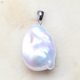 Luoyi natural freshwater special-shaped irregular aurora white baroque pearl s925 silver pendant one thing one picture brown PU189