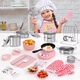Miaobeil Kinder Mini Küche Real Kochset Kinderkochspielzeug Geburtstagsgeschenke für 8.-12th