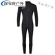 Chuangjingyi chooses one-piece surf suit in stock 3mm wetsuit men's warm wetsuit surf suit sun protection one-piece swimsuit anti-black diagonal zipper S