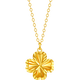 Saturday blessing 18K gold necklace women's four-leaf clover necklace color gold necklace birthday gift C0614040 40+5cm