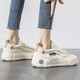 CSWNKCSA Fashion Chaussures pour femmes Small White Shoes White's 2023 Nouvelle célébrité Internet Petite saveur Chaussures BABOS SOLE SOLE SORVAS Sports et chaussures de planche décontractées BEIGE CK695 35