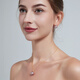 Nanxi Jiuzilihuo 18K gold diamond freshwater pearl pendant necklace for women, round, large particles, simple clavicle chain gift, delicate 10-11mm