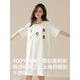 Hengyuanxiang nightgown women's pure cotton summer thin short-sleeved pajamas loose and breathable for outside wear for women's home clothes. 15620 XL 170 (125-140Jin[Jin equals 0.5 kg])