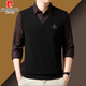 
Pier Cardin brand pure cotton men fake two-piece long-sleeved T-shirt Spring and Autumn Lapel POLO base shirt shirt collar casual jacket Red 22830 17088A Recommended 120-140Jin [Jin equals 0.5 kg]