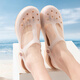 Chaussures de trous Jieliya pour femmes, les personnes âgées, les pantoufles antidérapantes, les chaussures de gelée de plage 2024, les sandales mère, le thé au thé (le modèle amélioré antidérapant est plus fiable) 38 [taille standard]