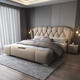 Jian Xin Einfache moderne leichte Luxus -Lederbett Doppelbett 1,8 Meter 2 Meter Hochzeitsbett Hauptschlafzimmer Queen -Bett 3532